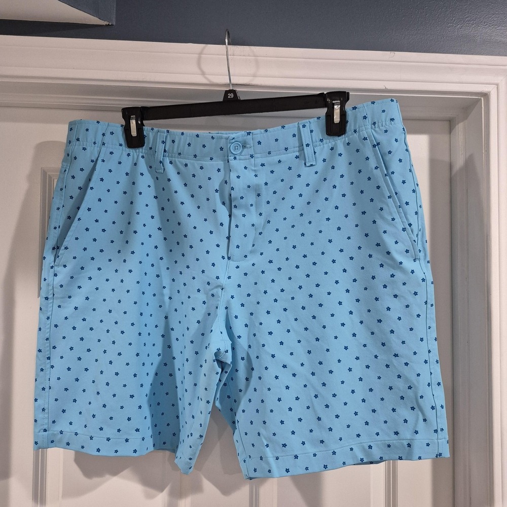 Under Armour Shorts Mens 40 Blue Performance Golf Stretch‎ Floral Lightweight